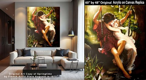 Springtime 60X48 inch Replica